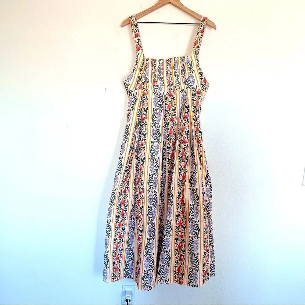 Agua by Agua Bendita Hortensia Pleated Floral Cotton Maxi Dress - Picture 9 of 13